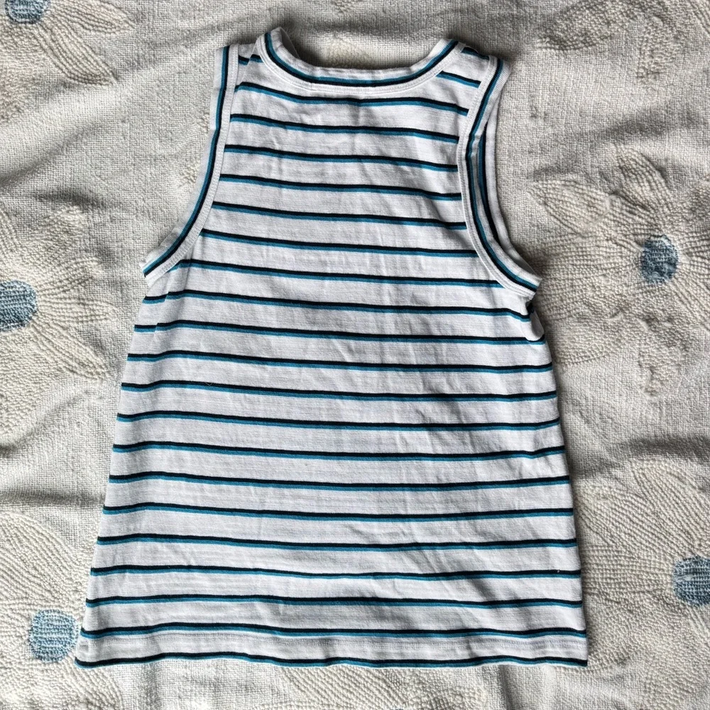 ๐ผ5 For $25๐ผ LOFT Navy and White Striped Tank Top Size M - Picture 3 of 8
